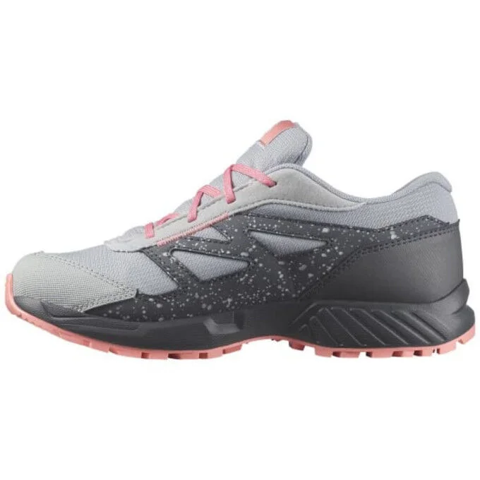 Chaussures de randonnee enfant Salomon OUTWAY CSWP – Carriere / Ebene / Ambre peche – Image 3