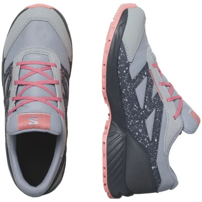 Chaussures de randonnee enfant Salomon OUTWAY CSWP – Carriere / Ebene / Ambre peche – Image 4