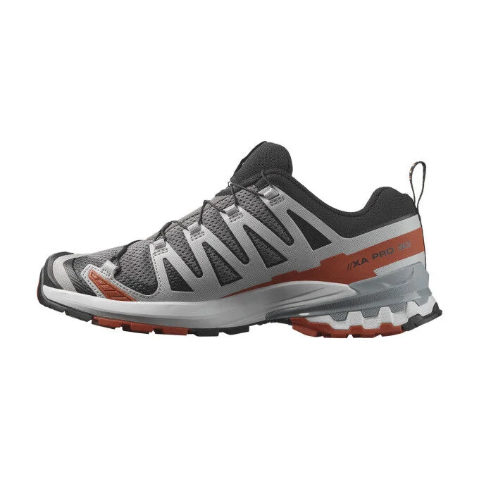 Chaussures de trail running homme Salomon XA PRO 3D V9 – Castlerock / Noir / Ocre brule – Image 3