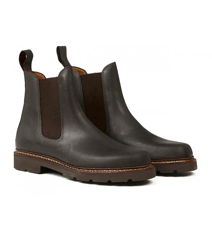 Chaussures en cuir QUERCY – Brun foncé