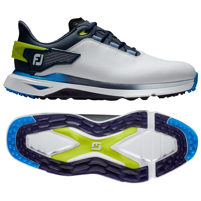 Chaussures sans crampons Footjoy Pro SLX White Navy Blue