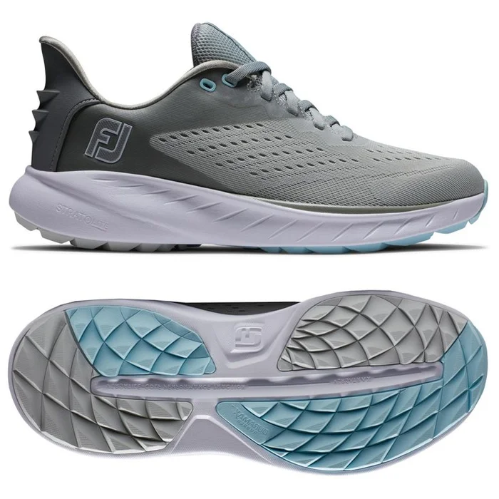 Chaussures sans crampons Footjoy Women’s Flex XP Grey Blue White