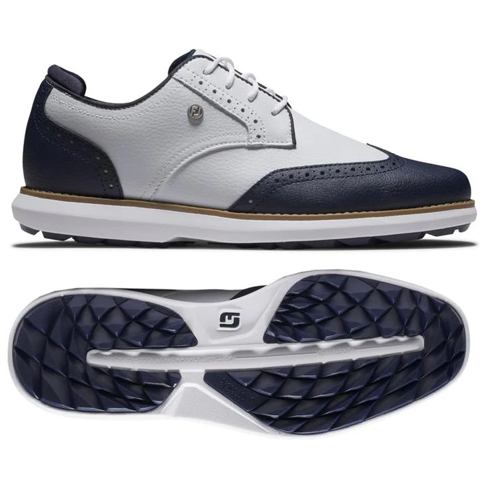 Chaussures sans crampons Footjoy Women’s Traditions Spikeless White Navy White