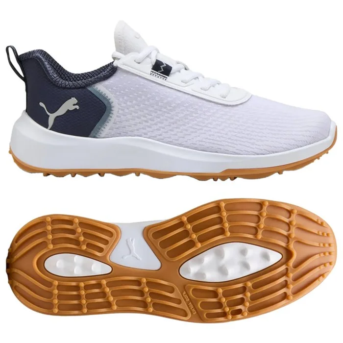Chaussures sans crampons Puma Golf Fusion Crush Sport White Deep Navy Gum