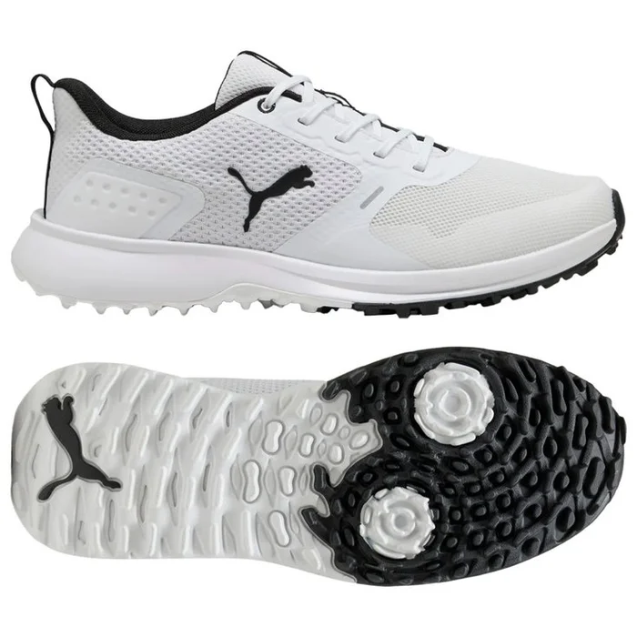 Chaussures sans crampons Puma Golf Fusion Grip 6 White Black