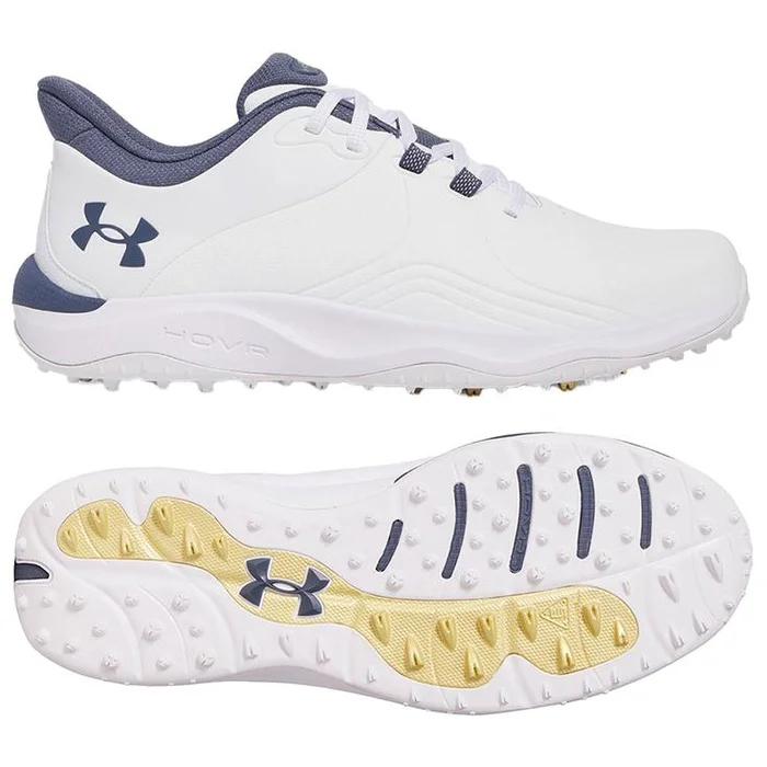 Chaussures sans crampons Under Armour Drive Pro Sl Wide White Downpour Metallic Gold