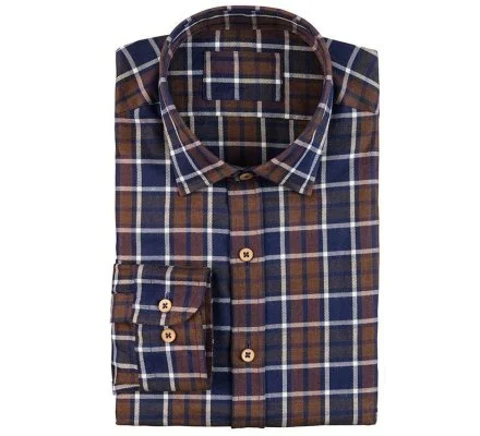 Chemise à carreaux marron /bleu Mery ProHunt VERNEY CARRON
