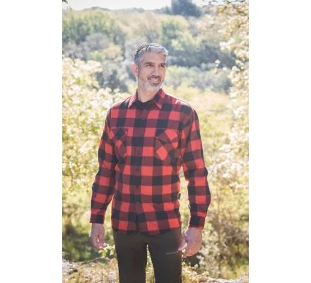 Chemise de chasse à carreaux rouge TREELAND – Image 2