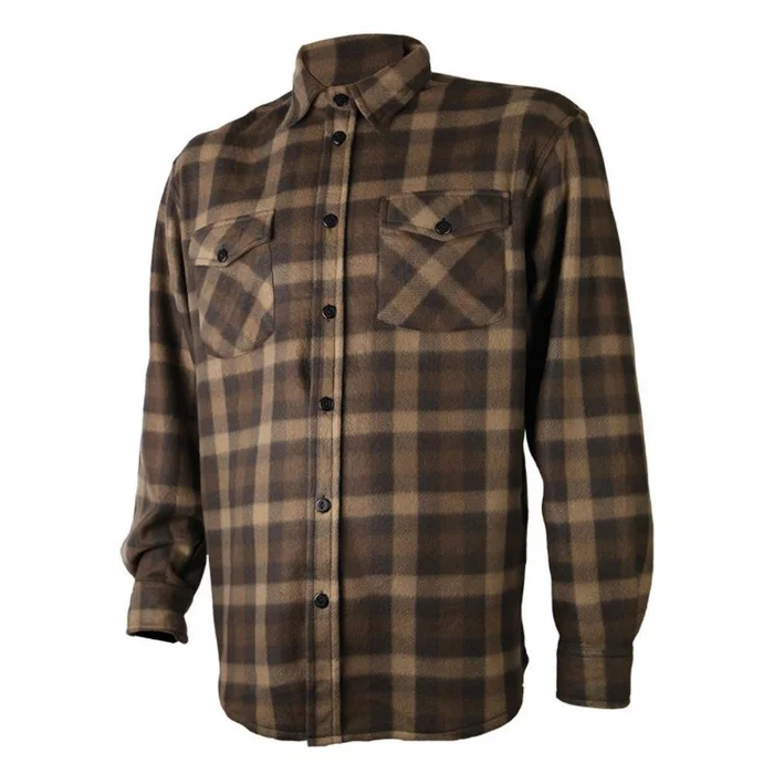 CHEMISE DE CHASSE HOMME POLAIRE MARRON