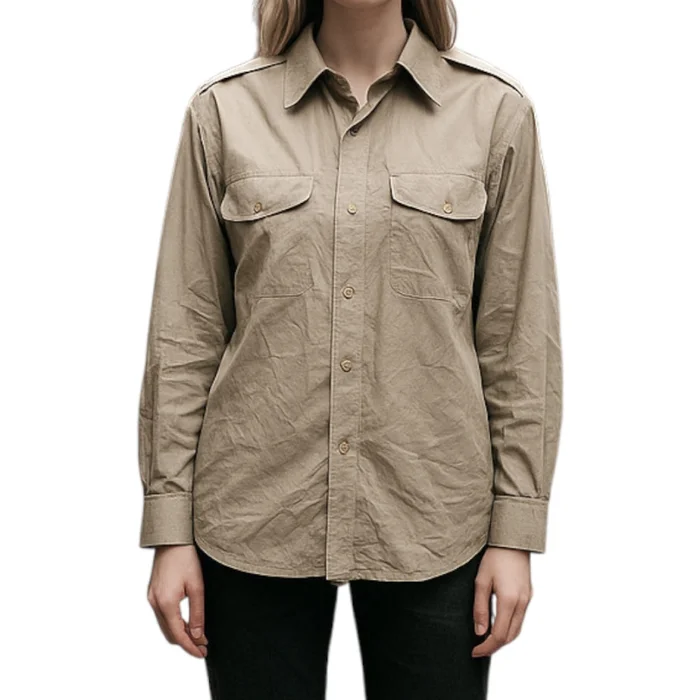Chemise de Service Sable Tissu Léger – Armée Hollandaise