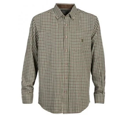 Chemise enfant à petits carreaux vert PERCUSSION