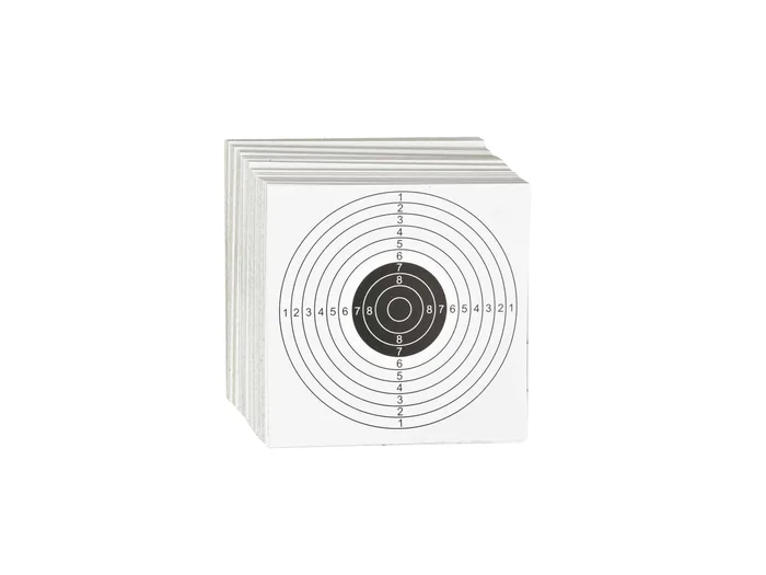 CIBLE 14X14 MARQUAGE NOIR AVEC SCORE X100