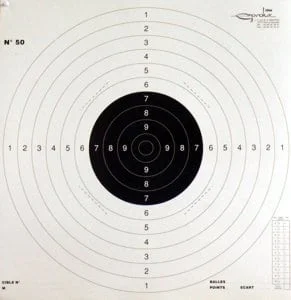 Cible gravolux c0010 – Pistolet 25/50 metres (n°50) format 53x52cm – carton – par 100