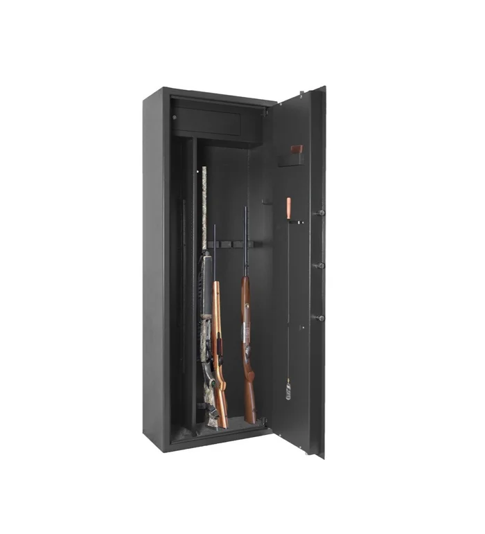 Coffre fort Elite pour 6 ou 12 armes avec lunette avec coffre intérieur et étagères modulables