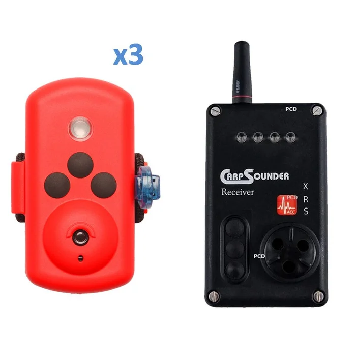 Coffret Centrale Roc XRS ACC + 3 Indicateurs De Touches Silure CatSounder SD Orange