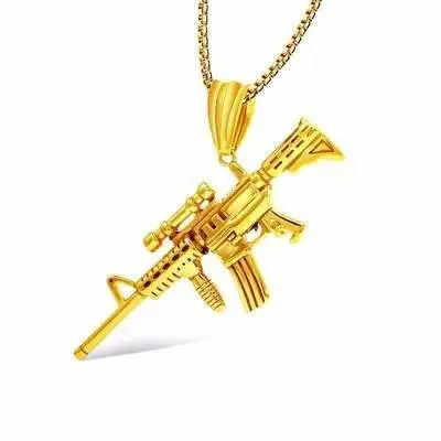 COLLIER MILITAIRE MODE MASCULINE (OR)