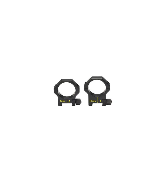 Colliers à levier pour lunette Contessa 34 mm – H 8 mm – Weaver