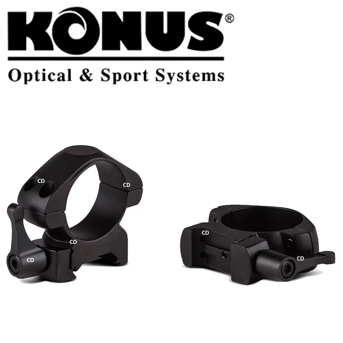 COLLIERS DE MONTAGE KONUS QUICKRING BAS DIAMETRE 25,4MM