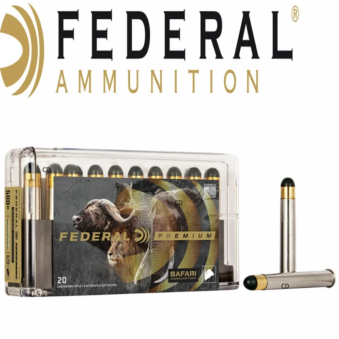 copy of BALLES FEDERAL WOODLEIGH HYDRO SOLID CAPE SHOK 470 NITRO EXPRESS 500 Grains PAR 20