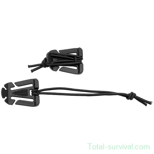 cordon élastique boucle, « MOLLE », noir, paquet de 2