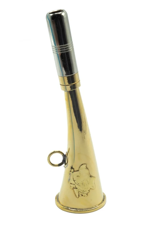 Corne d’appel en laiton Januel avec décor sanglier – 16 cm