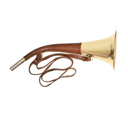 Corne d appel ronde gainée cuir 40 cm Xavier Club Interchasse