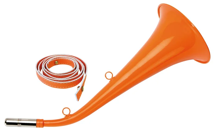 Corne pavillon métal fluo 40 cm, gainée