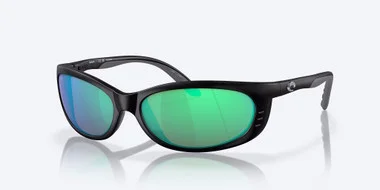 Costa Fathom Noir mat avec miroir vert