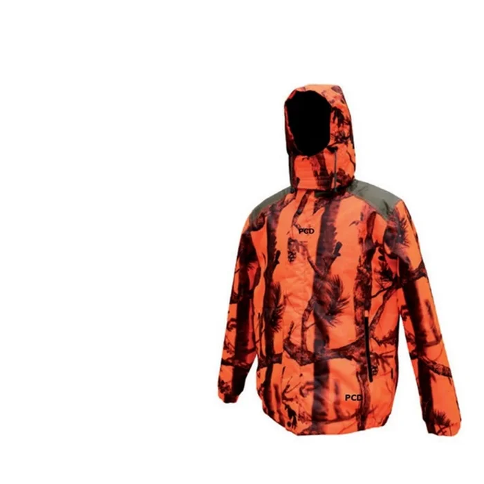 Coupe Vent Homme Percussion Renfort Chaud Camo Orange