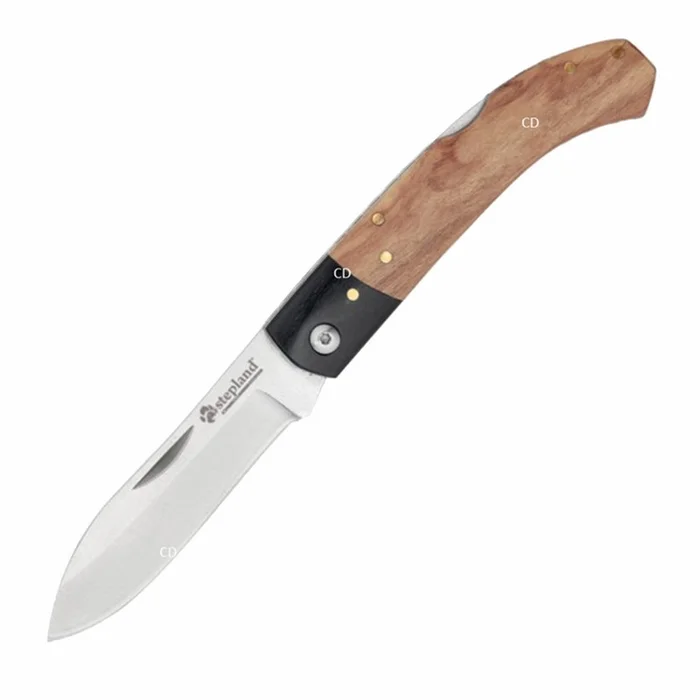 Couteau De Poche Stepland Pliant Manche En Olivier