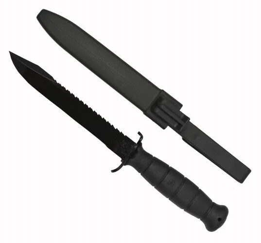 Couteau de terrain Glock Bundesheer FM81 avec lame de scie et étui en polymère, noir