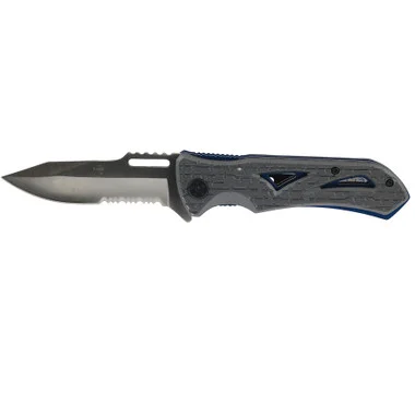 Couteau gris de 19 cm avec doublure bleue
