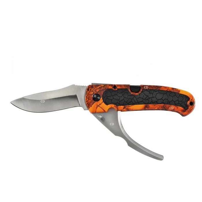 Couteau Pliant 2 Lames Verney Carron King Camo Orange Blaze