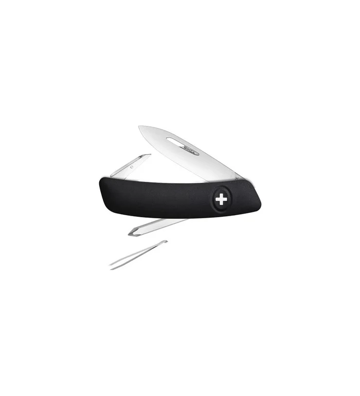 Couteaux suisses Swiza D02, noir 7,5 cm