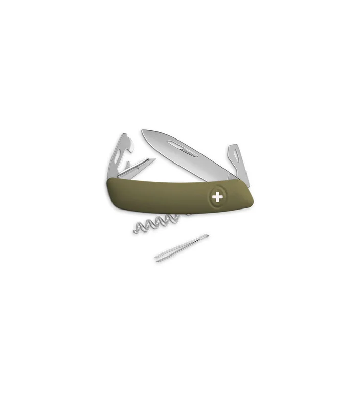 Couteaux suisses Swiza D03 Allmatt – olive 7,5 cm