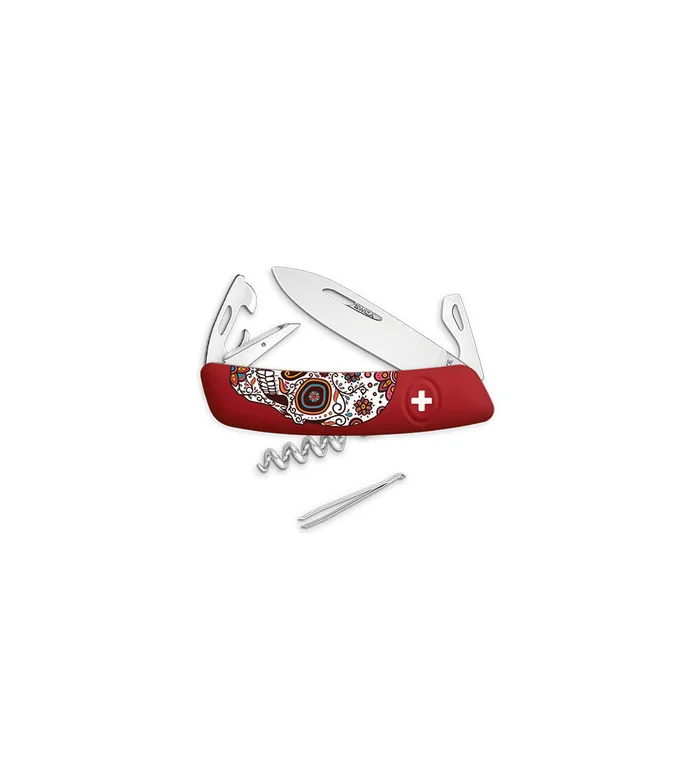 Couteaux suisses Swiza D03, Mexican Skull 7,5 cm