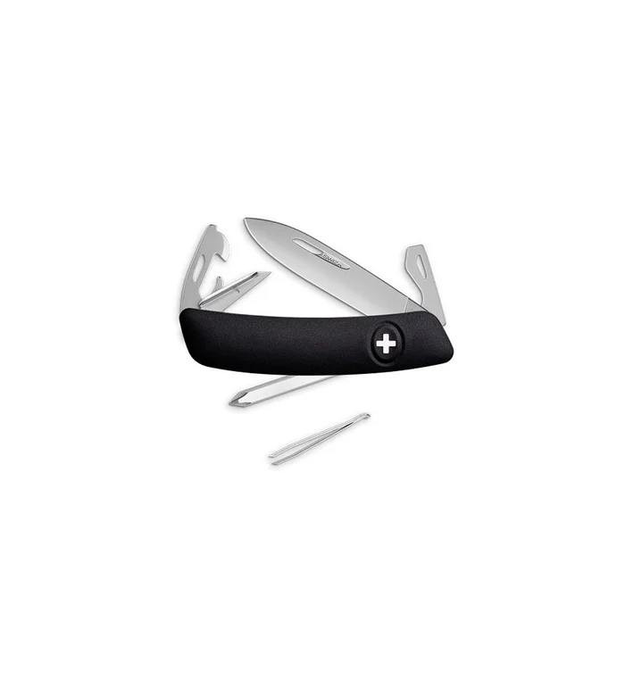 Couteaux suisses Swiza D04 Allmatt – noir 7,5 cm
