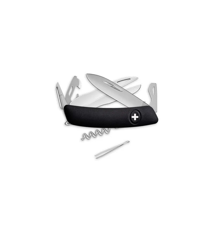Couteaux suisses Swiza D07 Allmatt – noir 7,5 cm