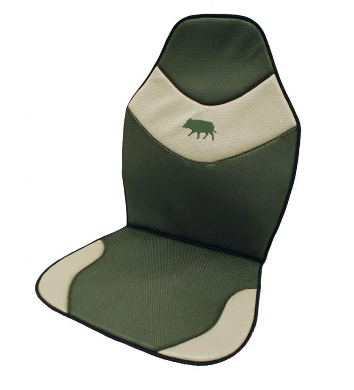 Couvre siège kaki/beige brodé sanglier