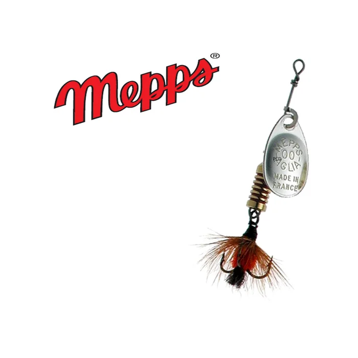 Cuiller Mepps Aglia Argent Mouche Rouge