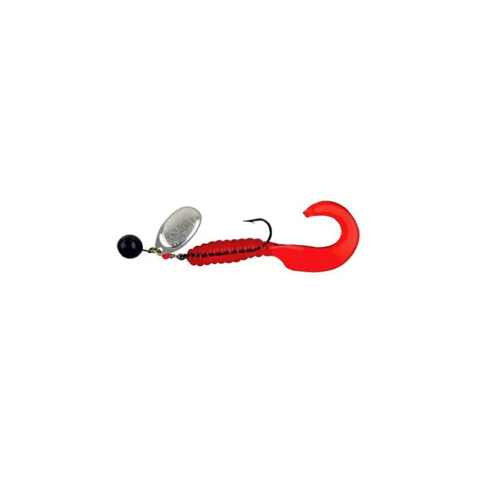 Cuiller Mepps Aglia Spinflex Noir Argent Rouge 14g