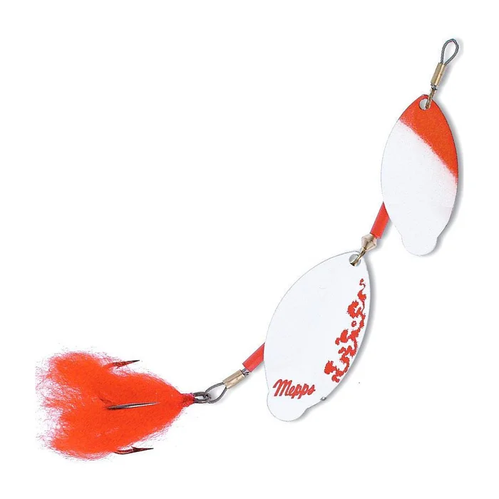 Cuiller Tournante Mepps Tandem Brochet Rouge Blanc Argent