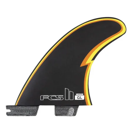 Dérives SurfFCS FCS II GL PC BLACK TRI-QUAD FINS