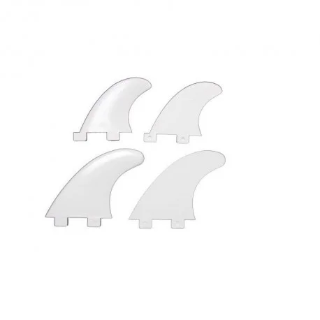 Dérives SurfNorthcore FCS Compatible Quad Fins Set – white
