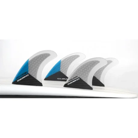 Dérives SurfScarfini FTU- EQUILIBRIUM CARBON BASE QUAD FIN SET MEDIUM