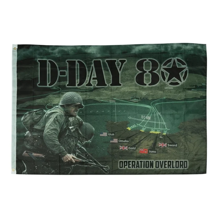 Drapeau D-DAY 80 Débarquement Allié