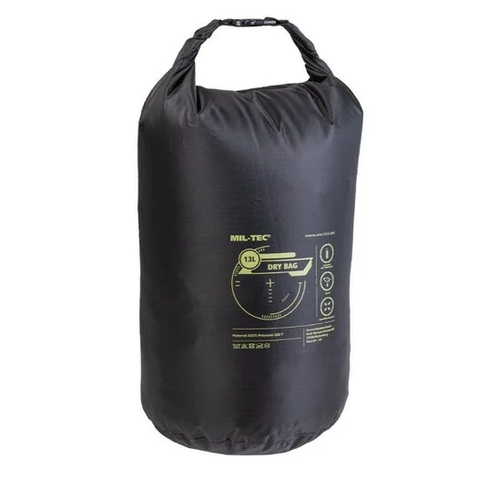 Drybag Mil-Tec, Rip Stop, 13L, noir