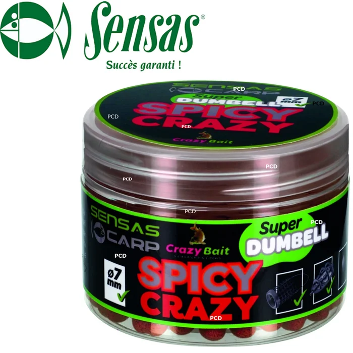 DUMBELLS SENSAS SUPER DUMBELL SPICY CRAZY 7MM 80G