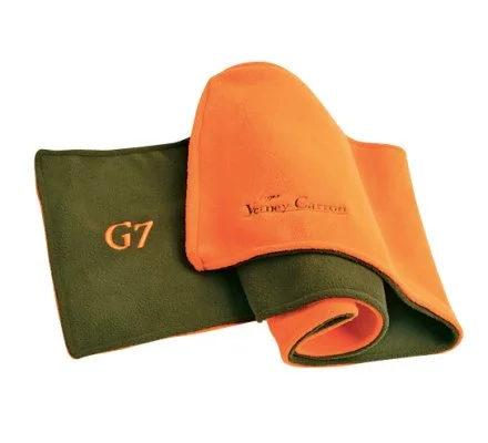 Echarpe fourreau polaire réversible orange kaki Super Scarf Verney Carron