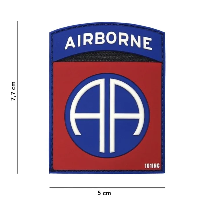 Écusson AIRBORNE 3D Rouge PVC Velcro